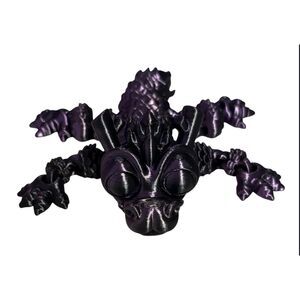 3D printed - 3" Chinese Dragon - Purple/Black - 3108-31